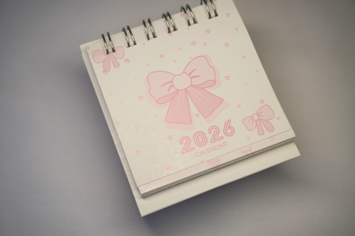 Mini Pink Bow 2026 Calendar