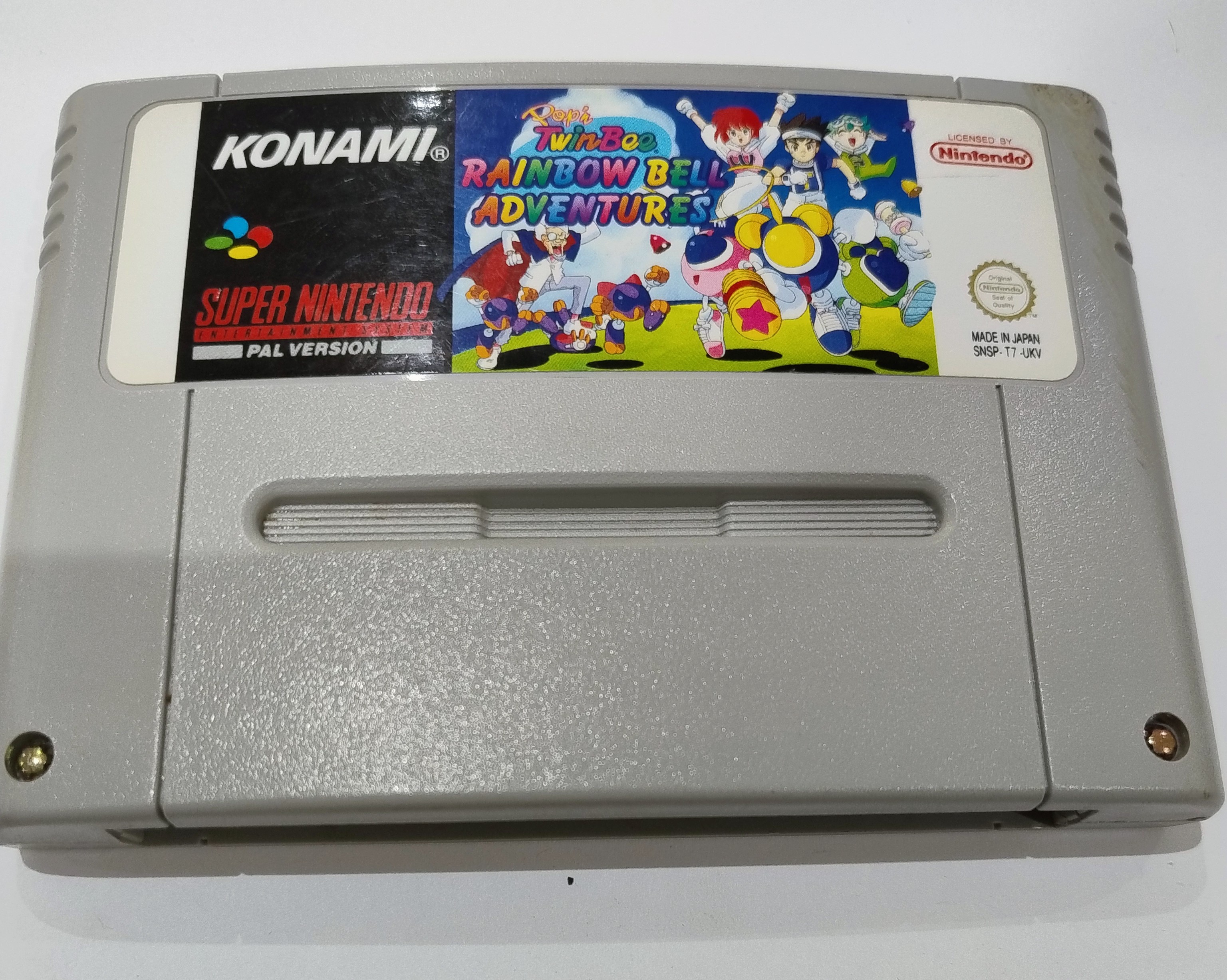 TwinBee Rainbow Bell Adventure Super Nintendo Cartridge