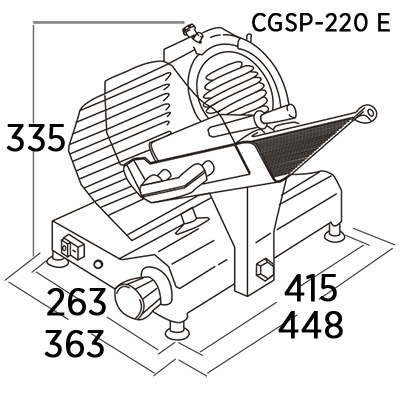 CORTADORA DE FIAMBRE GAMA ESTÁNDAR CGSP-220 E