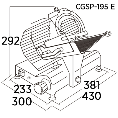 CORTADORA DE FIAMBRES GAMA ESTÁNDAR CGSP-195 E