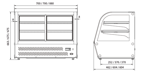 VITRINAS EXPOSITORIAS DE SOBREMESA VECS-100