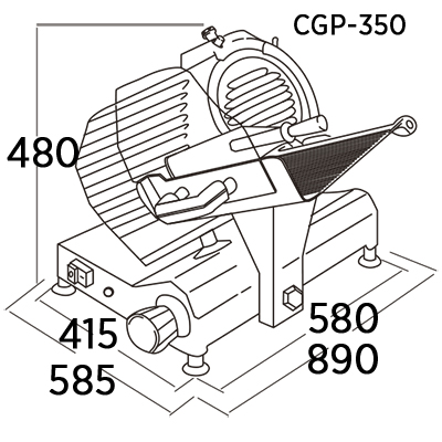 CORTADORA DE FIAMBRE PROFESIONAL CGP-350