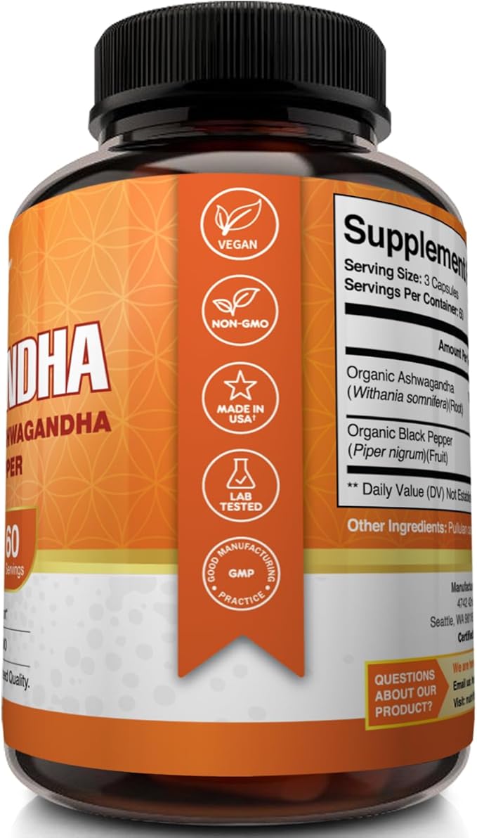 Ashwagandha 180 x 650mg Capsules Nutriflair 