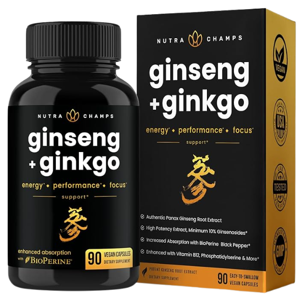 Korean Red Panax Ginseng + Ginkgo (Gold Series)