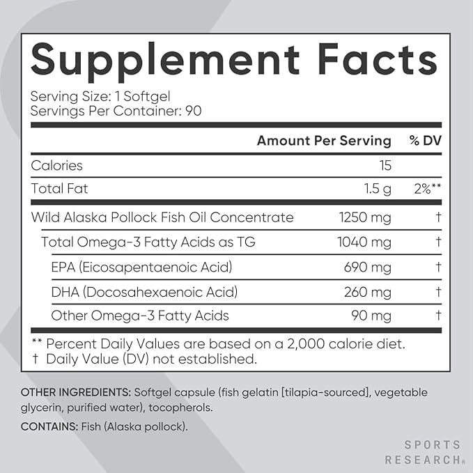 Omega-3 Fish Oil High EPA & DHA 