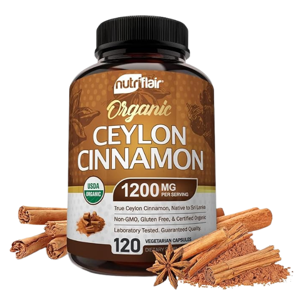 Ceylon Cinnamon 120 x 600mg Capsules Nutriflair 