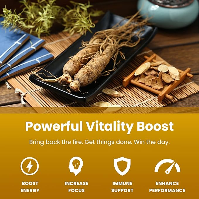 Korean Red Panax Ginseng + Ginkgo (Gold Series) 