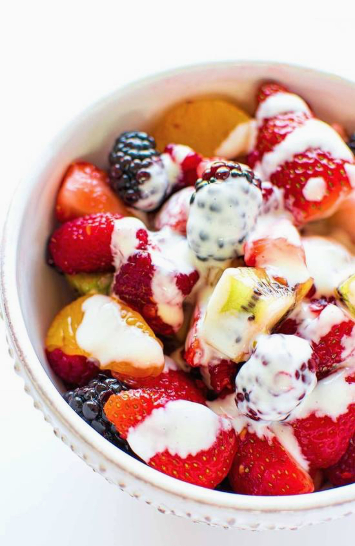 Fresh Fruit Salad with Yogurt