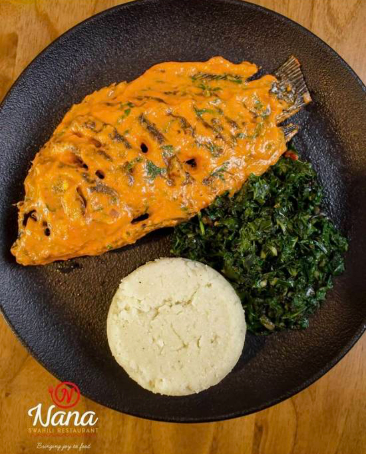 Whole Tilapia in coconut sauce