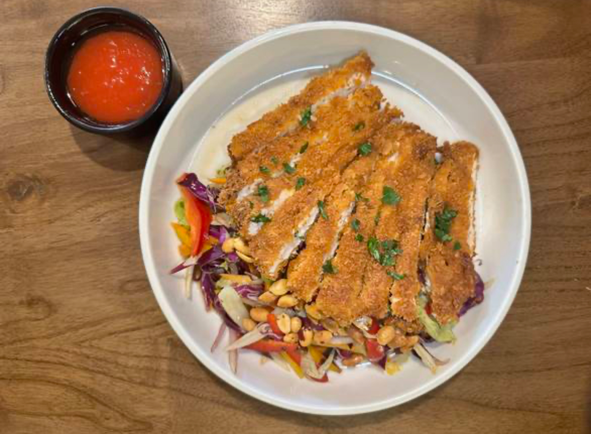 Crispy Chicken Breast Salad