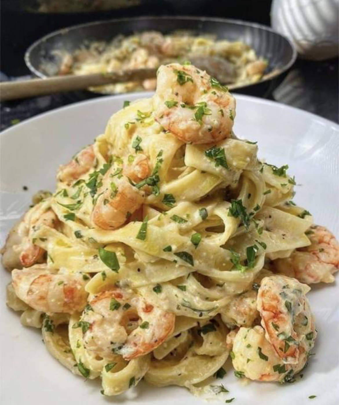 Creamy Prawn Fettuccine