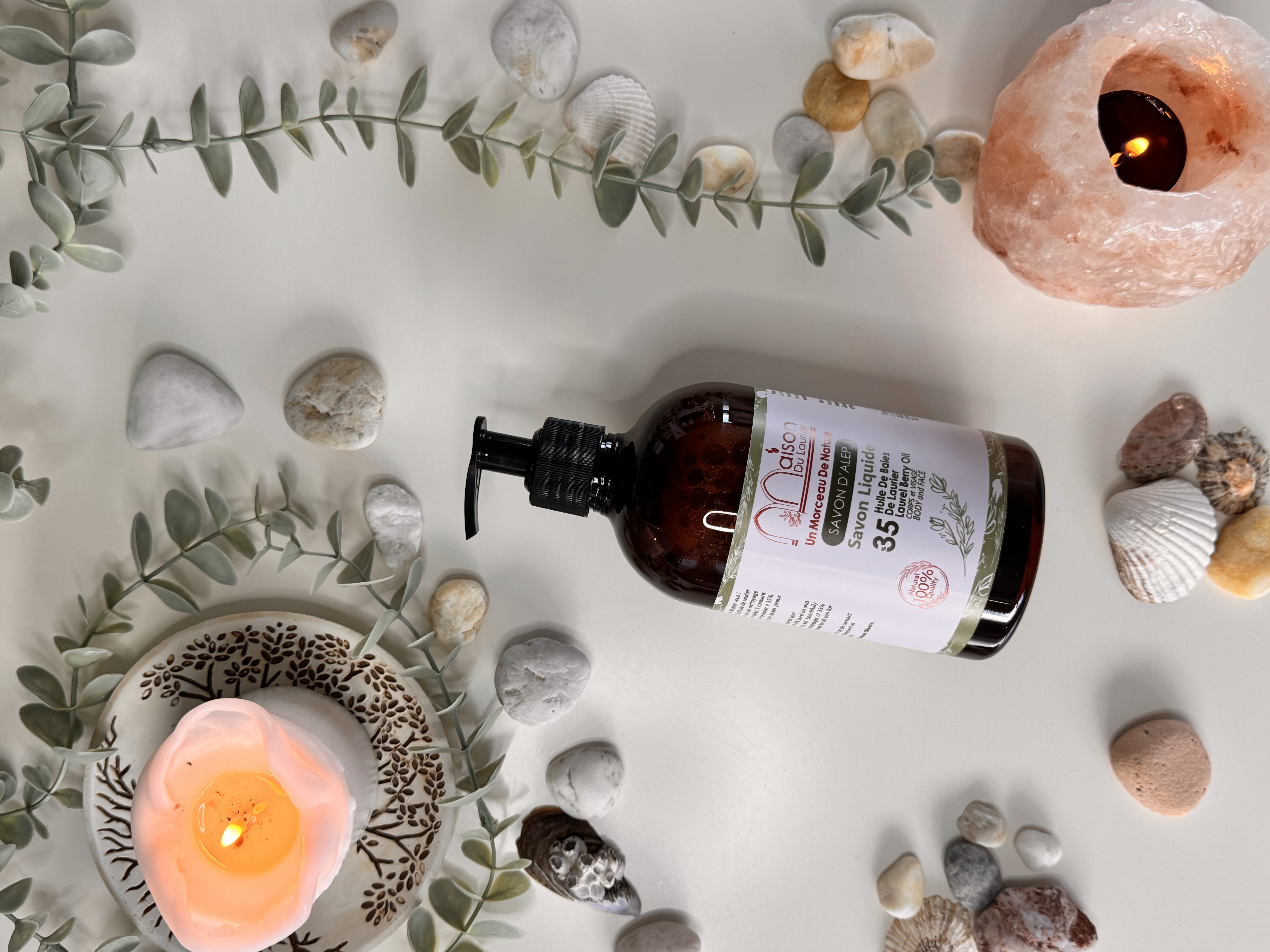 🧼 Jabón de Alepo Líquido 35% Laurel con difusor