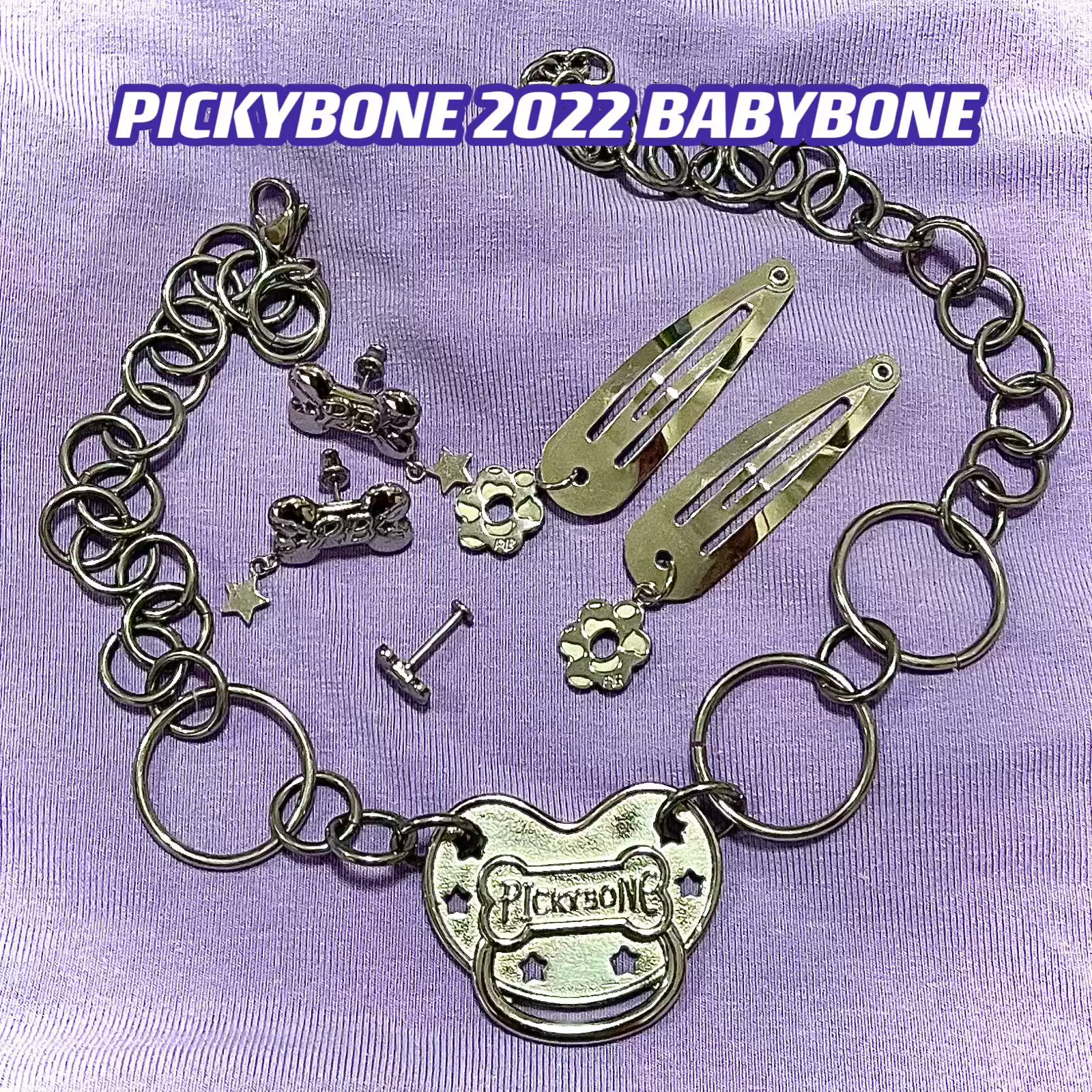 PACIFIER BONE STAR NECKLACE