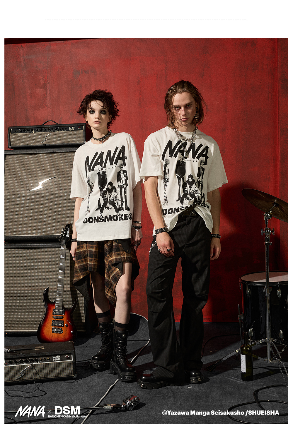 DSM x NANA's limited official collaboration BlackStones group portrait commemorative T-shirt is unisex