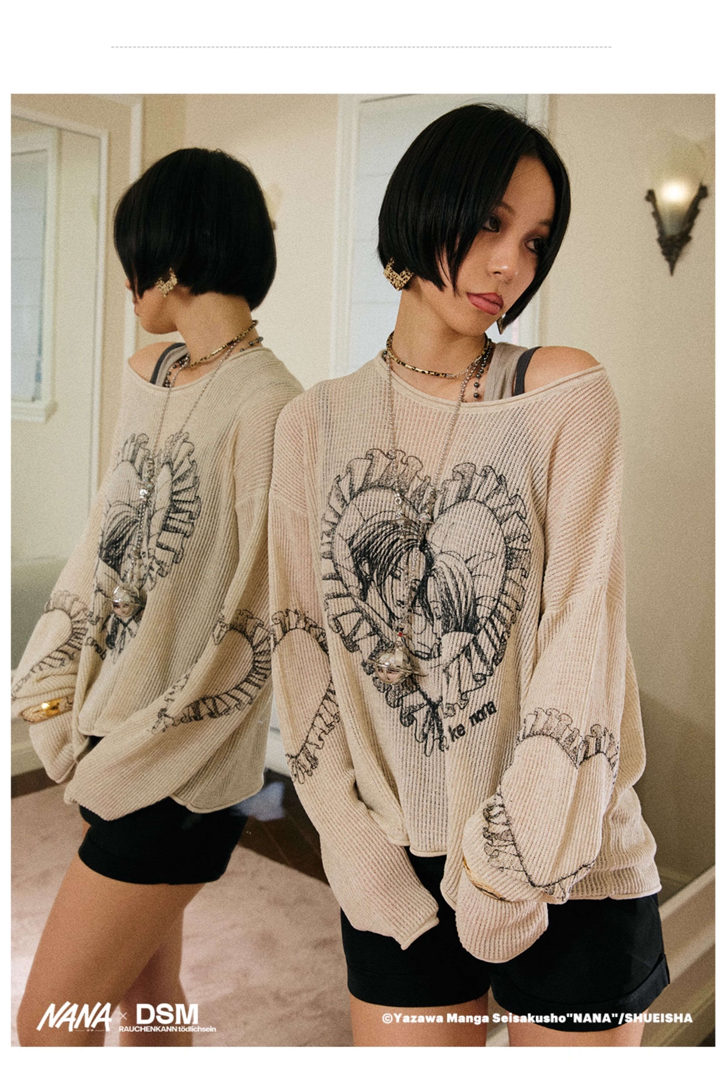 DSM X NANA HACHI HEART SWEATER