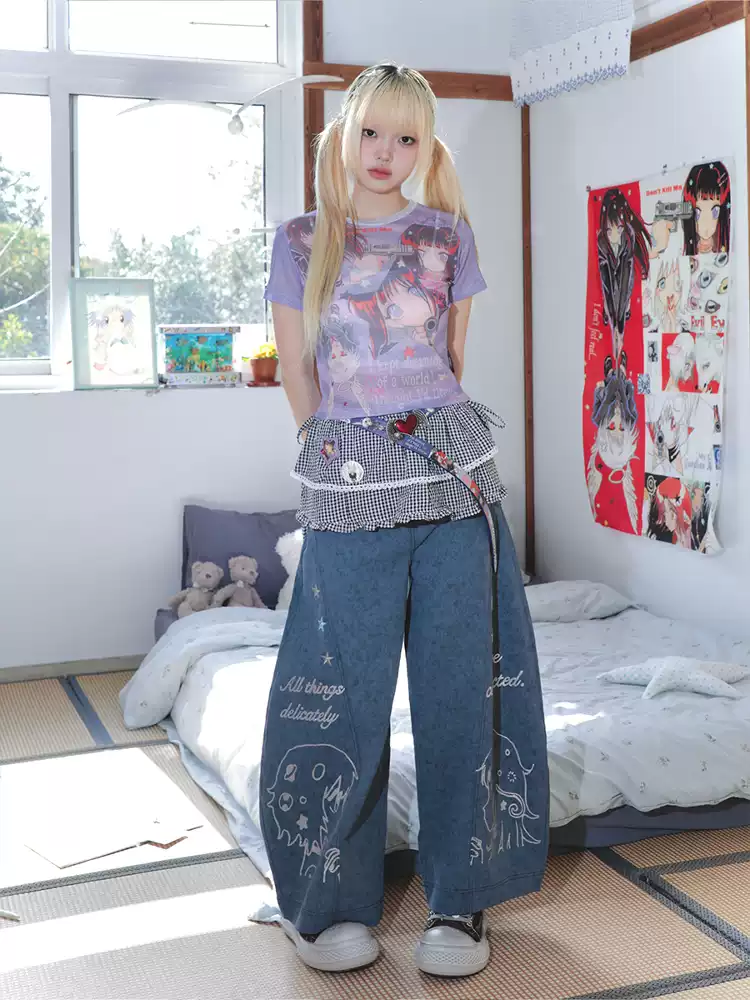 KILL ANGEL PURPLE MESH TOP