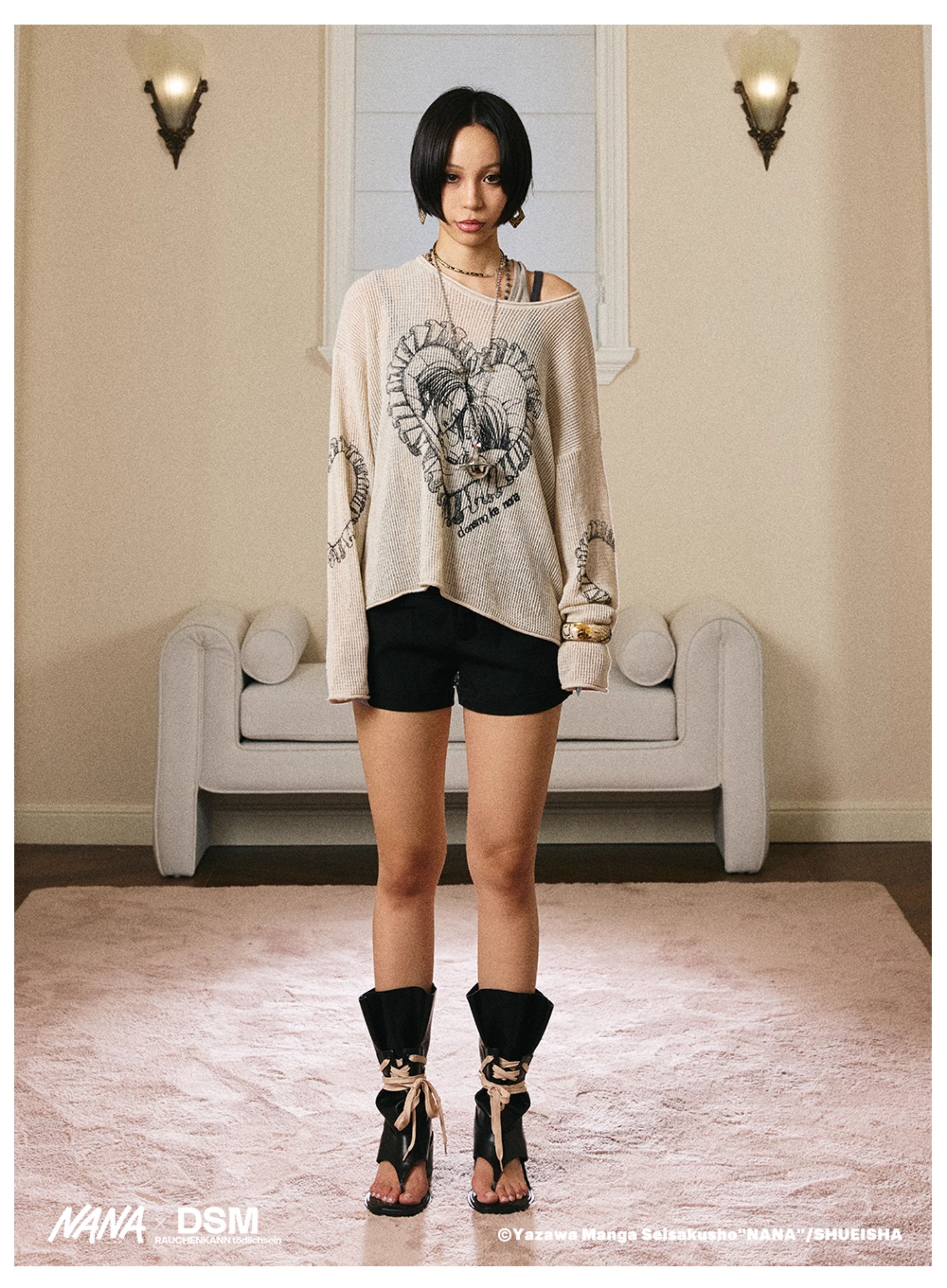 DSM X NANA HACHI HEART SWEATER