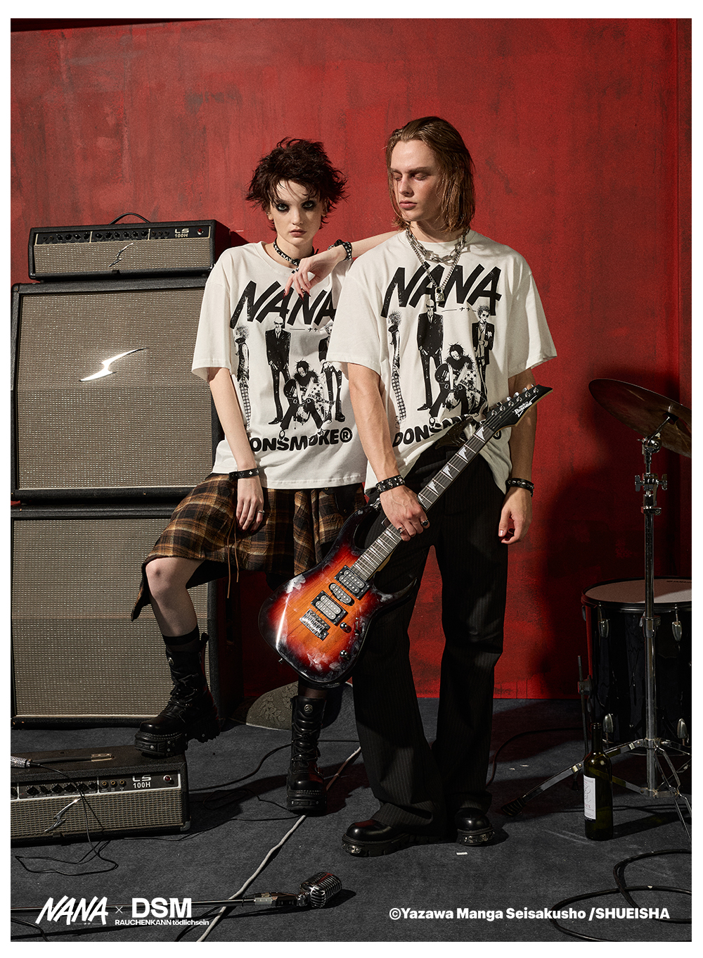 DSM x NANA's limited official collaboration BlackStones group portrait commemorative T-shirt is unisex