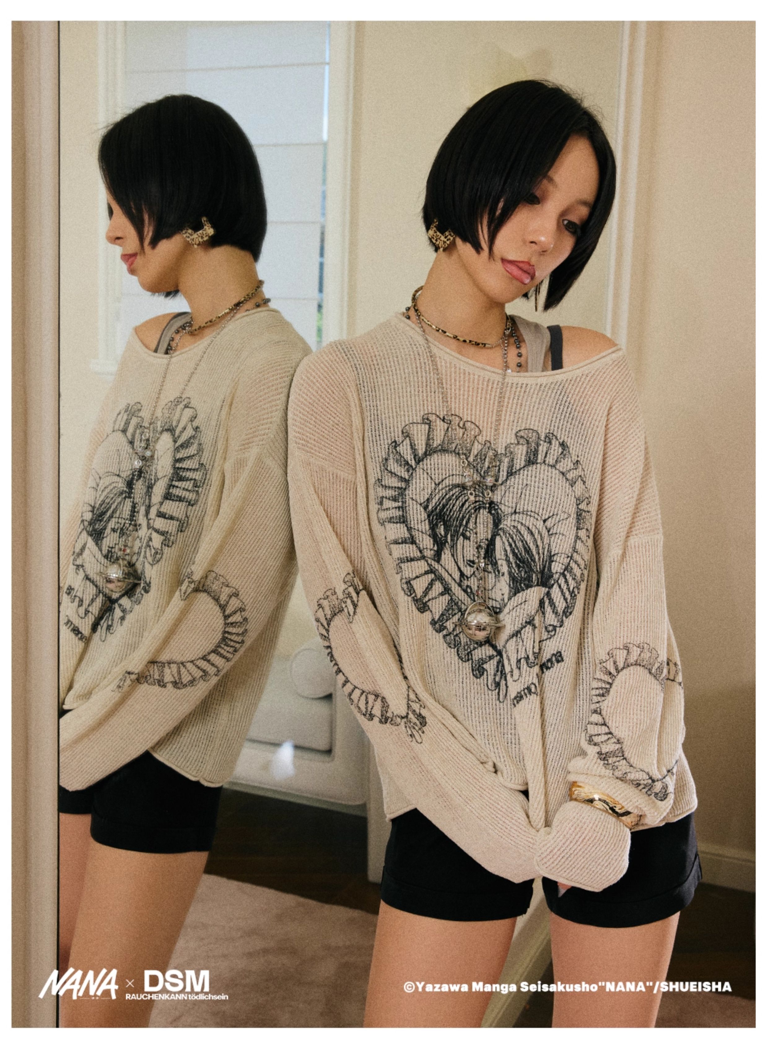 DSM X NANA HACHI HEART SWEATER