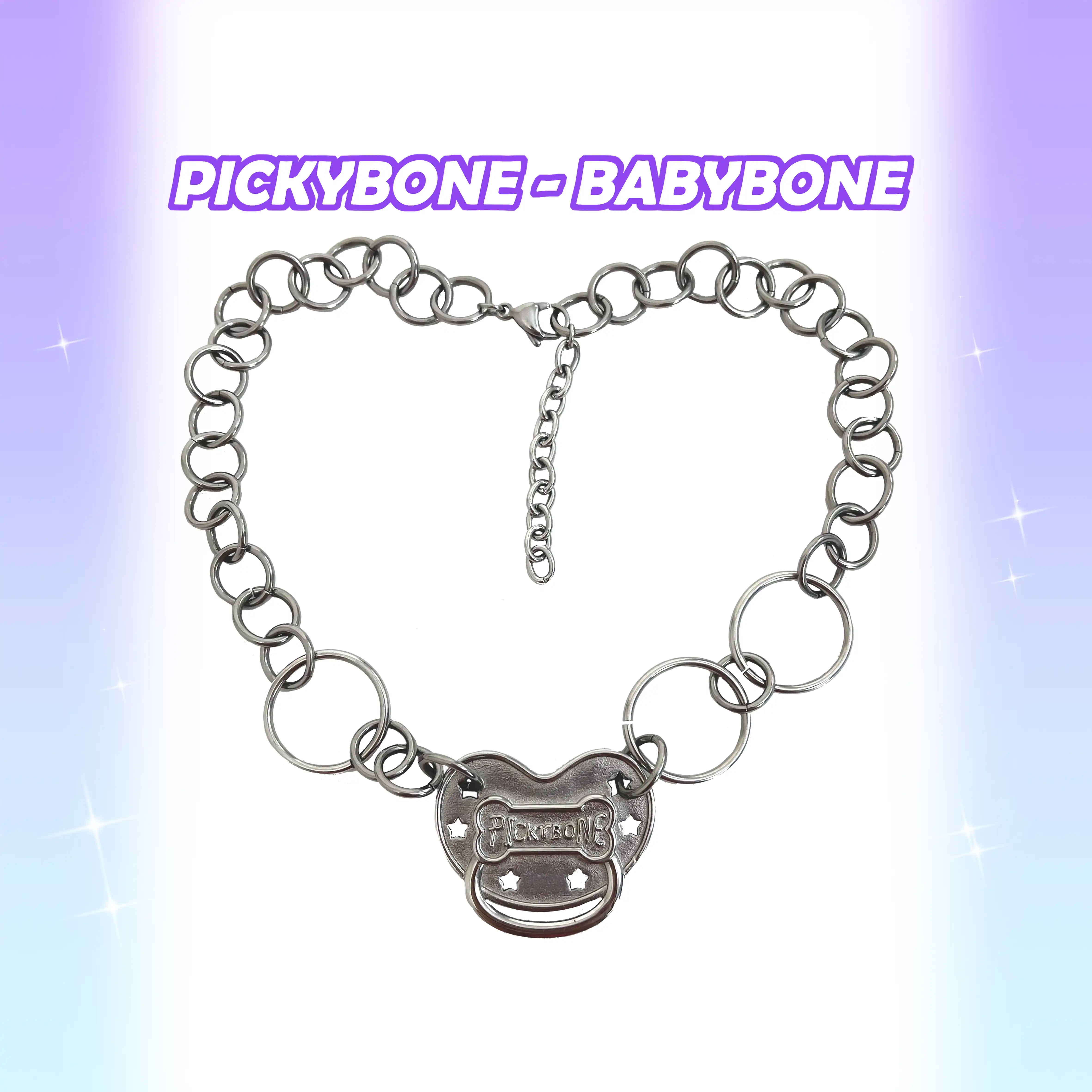 PACIFIER BONE STAR NECKLACE