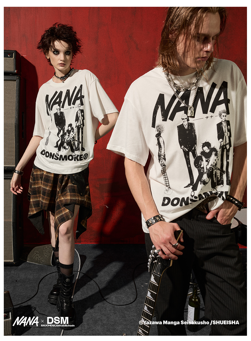 DSM x NANA's limited official collaboration BlackStones group portrait commemorative T-shirt is unisex
