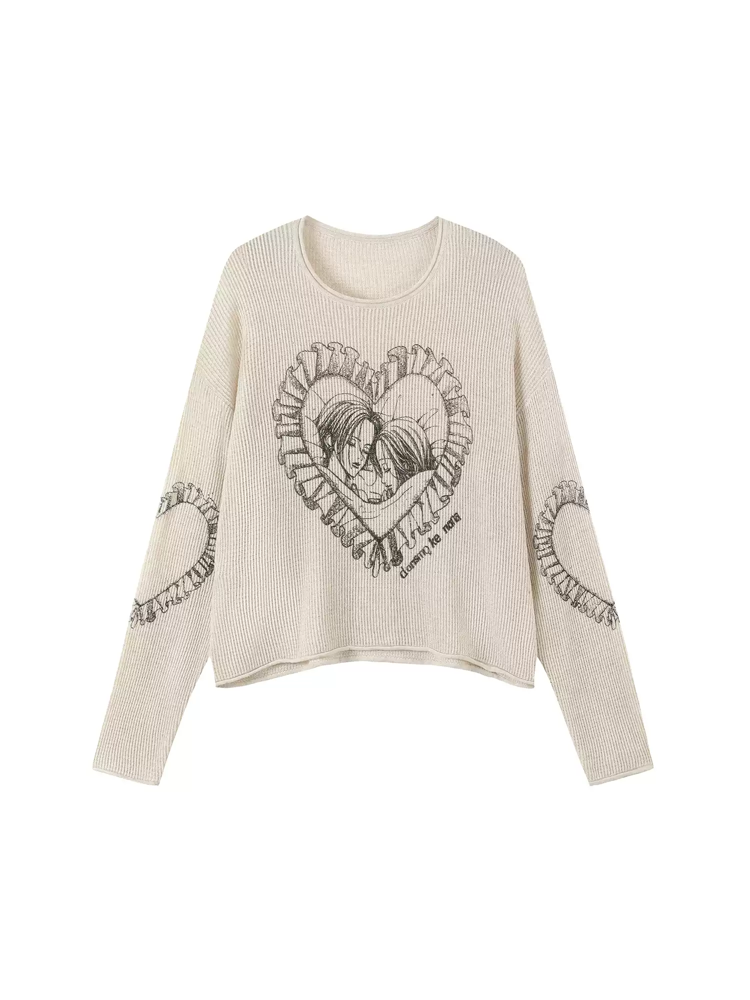 NANA LOVE PRINT SWEATER CARDIGAN
