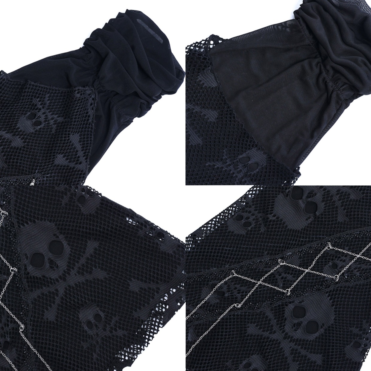 SKULL LACE LEG WARMERS