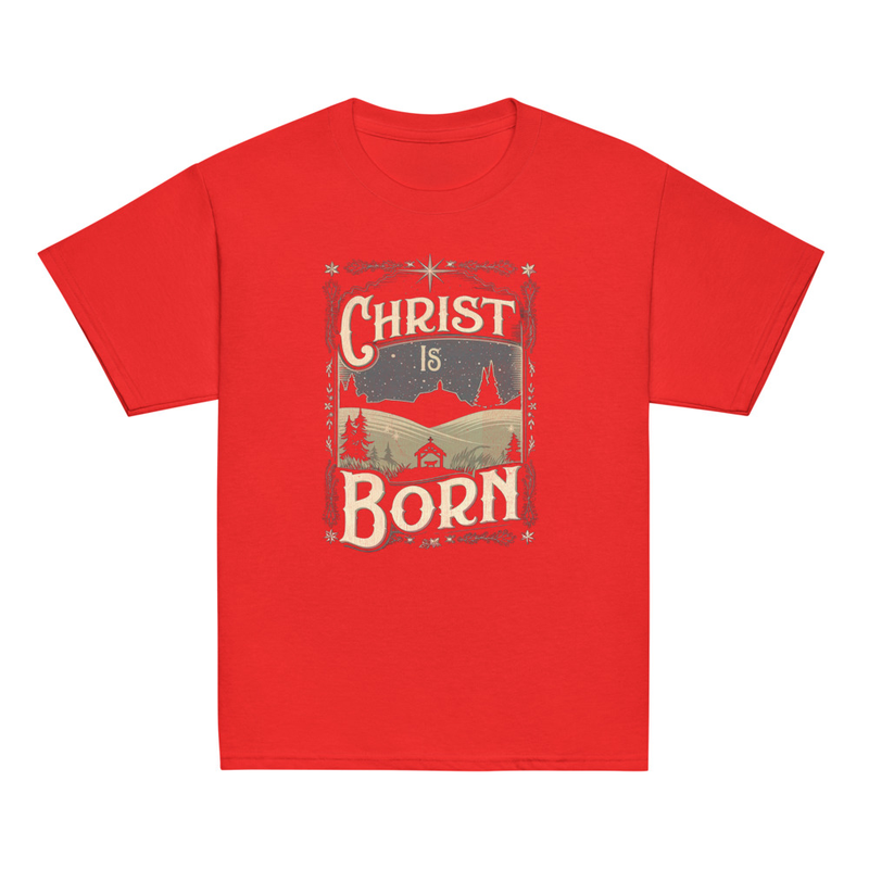 Christ is born- Tricou cu mesaj de craciun, pentru copii mari