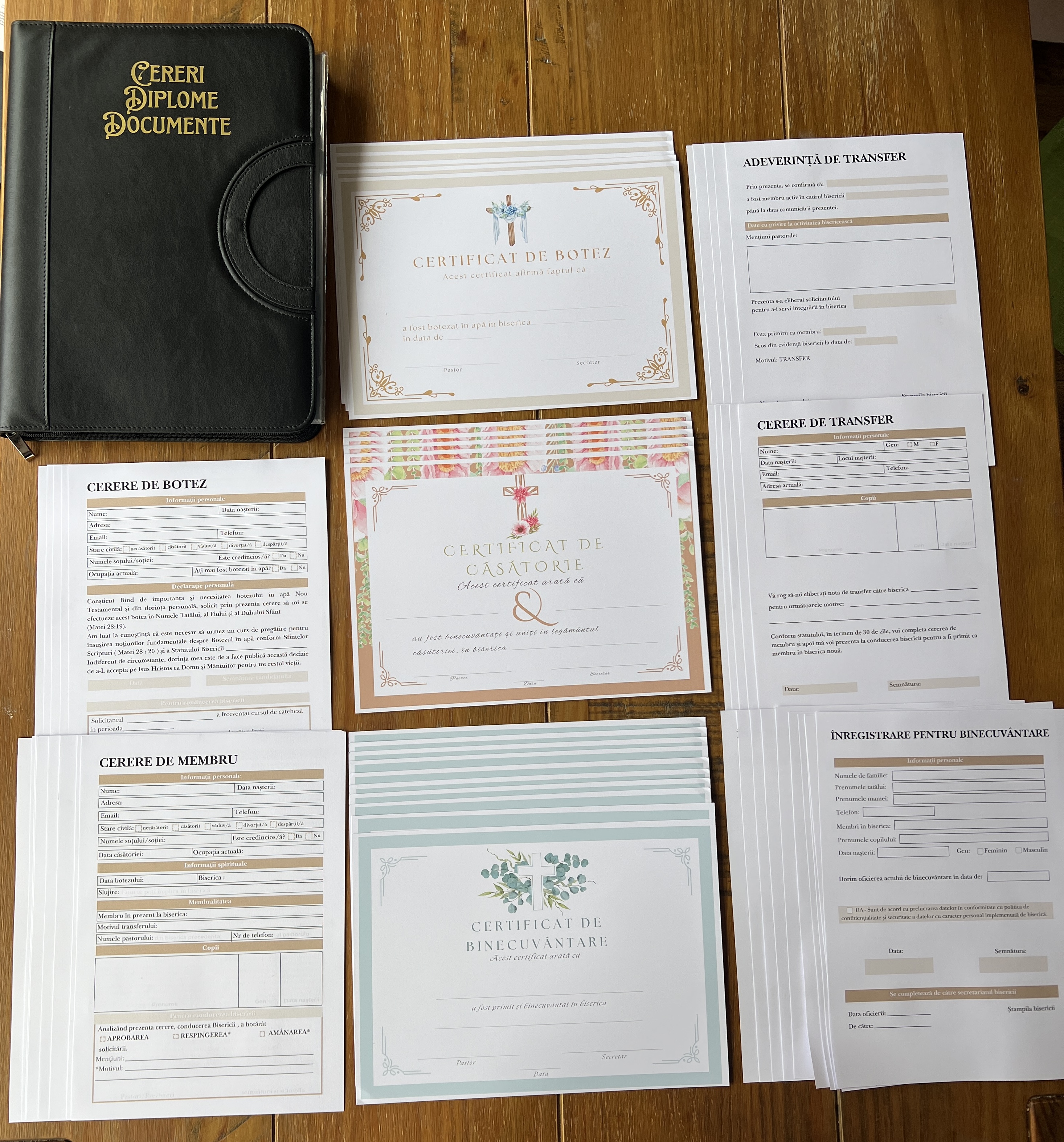 Mapă pentru documente cu fermoar (include documente)