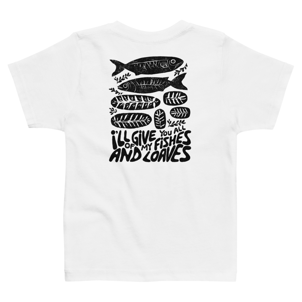 Fishes and loafs- Tricou cu mesaj crestin, pentru copii mici