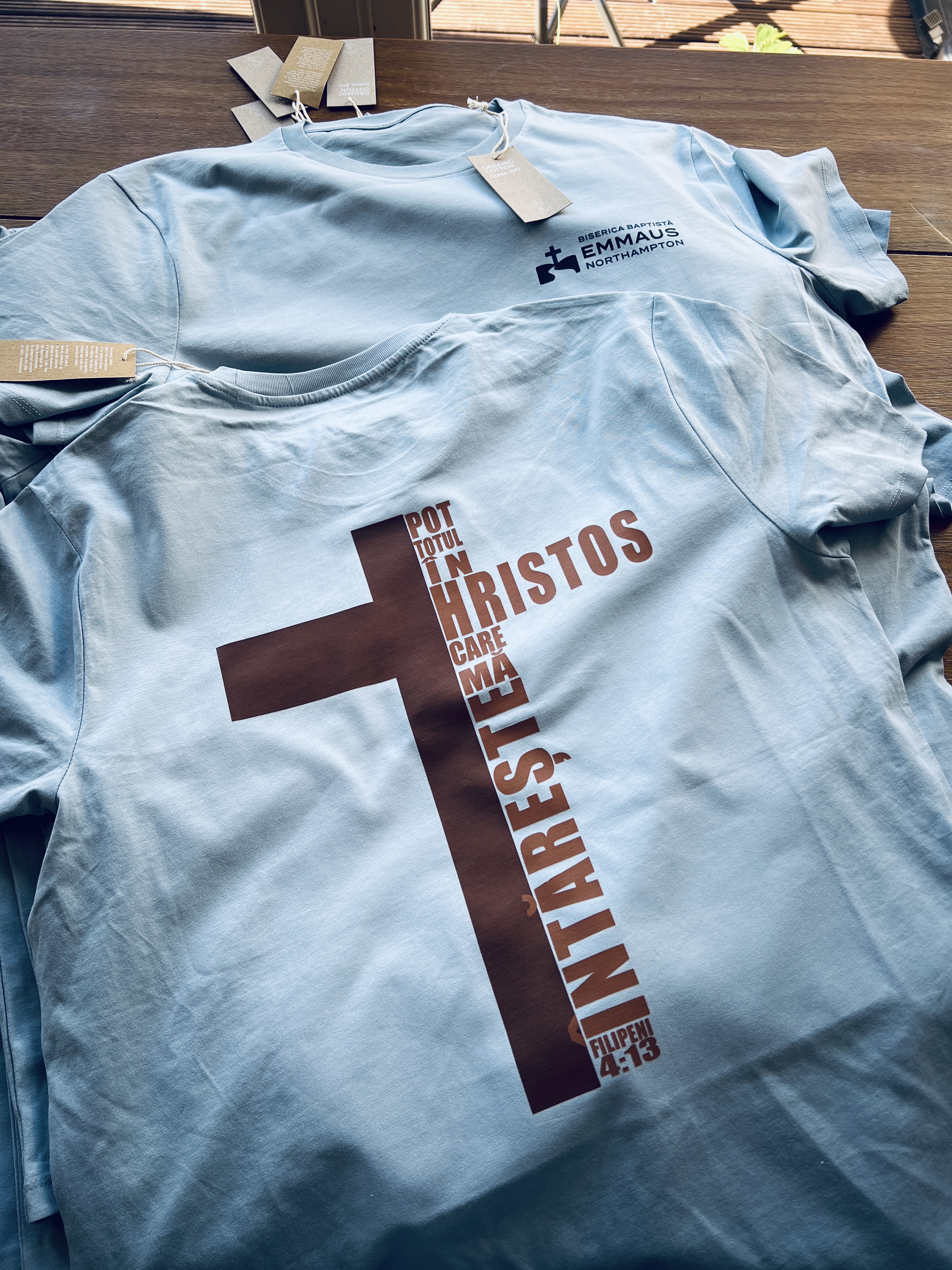 Tricou personalizat cu logo si mesaj: Pot totul în Hristos