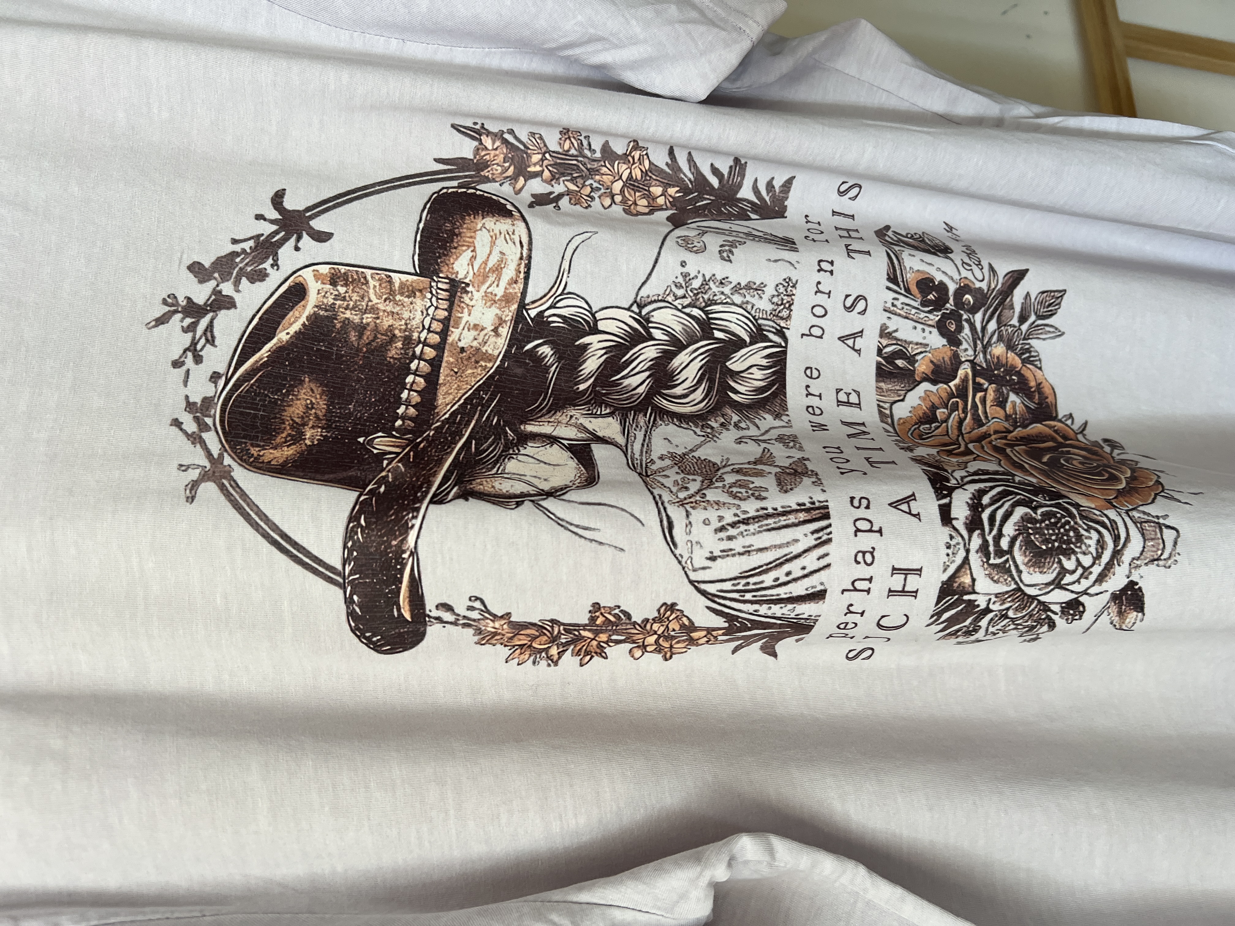 Tricou imprimat cu mesajul Such a time as this, mărime XL, mov deschis