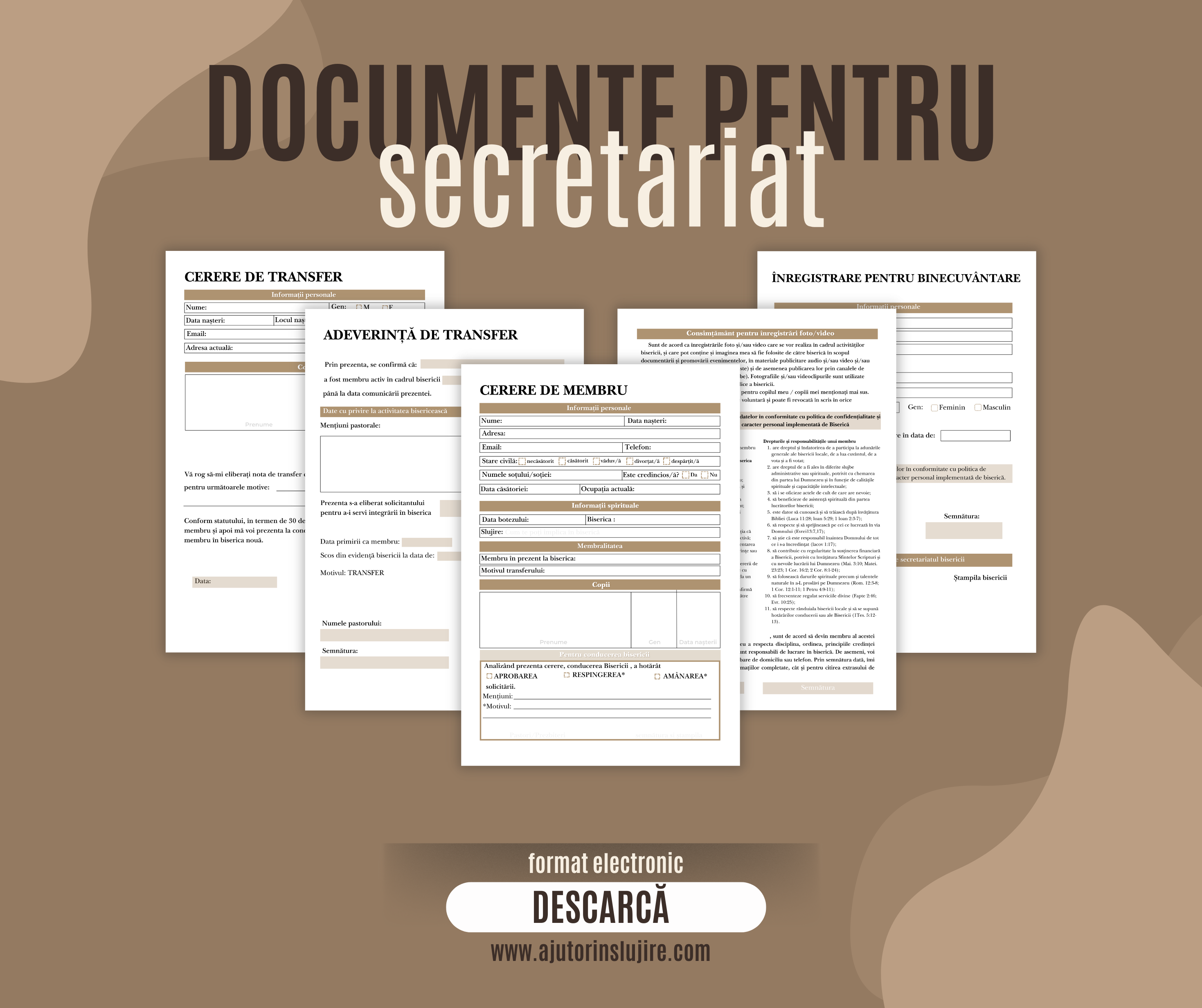 Documente pentru secretariat (format digital)