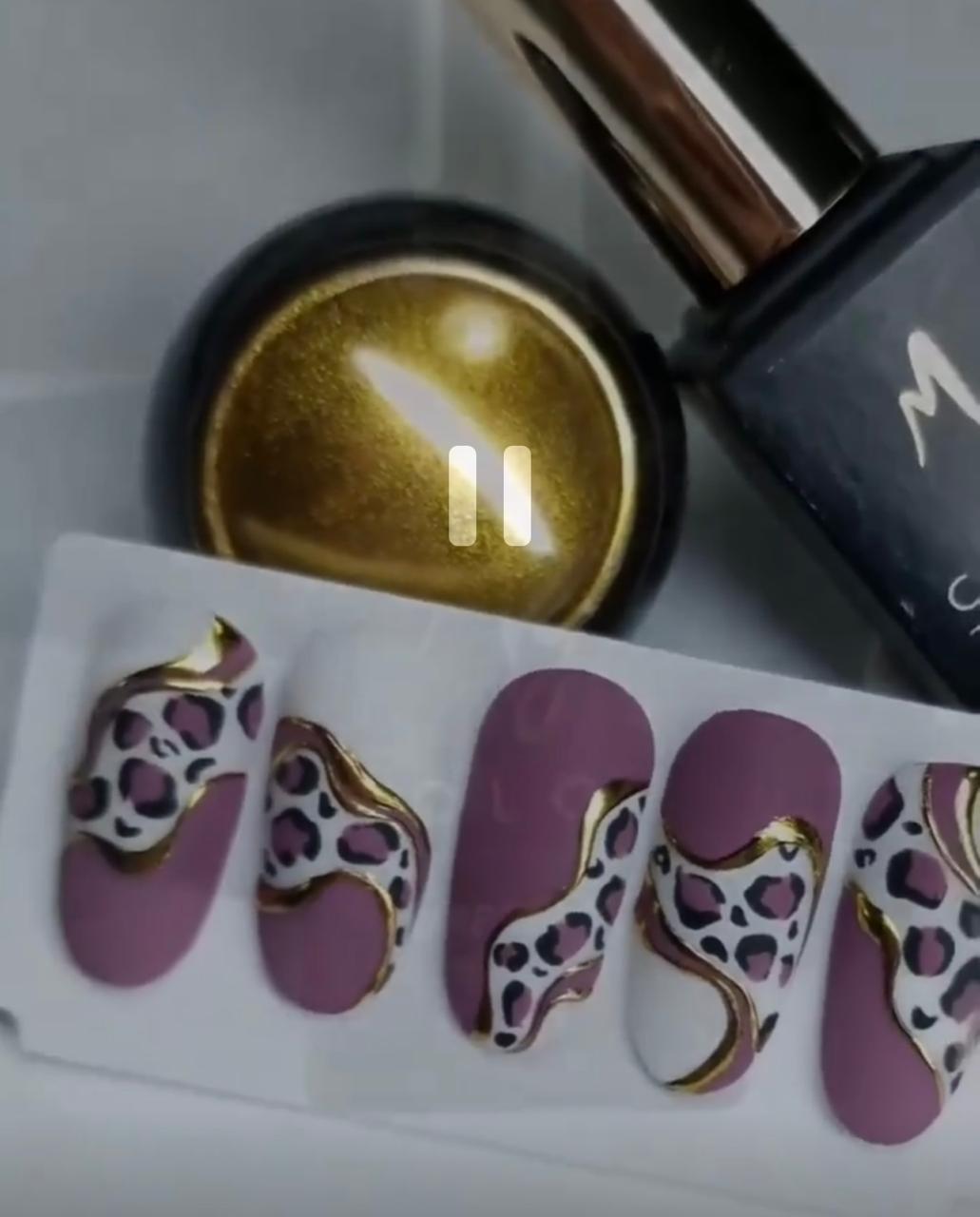 Leopard Print Press-On Nails Set