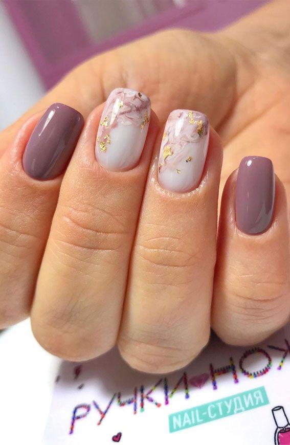 Elegant Mauve nails