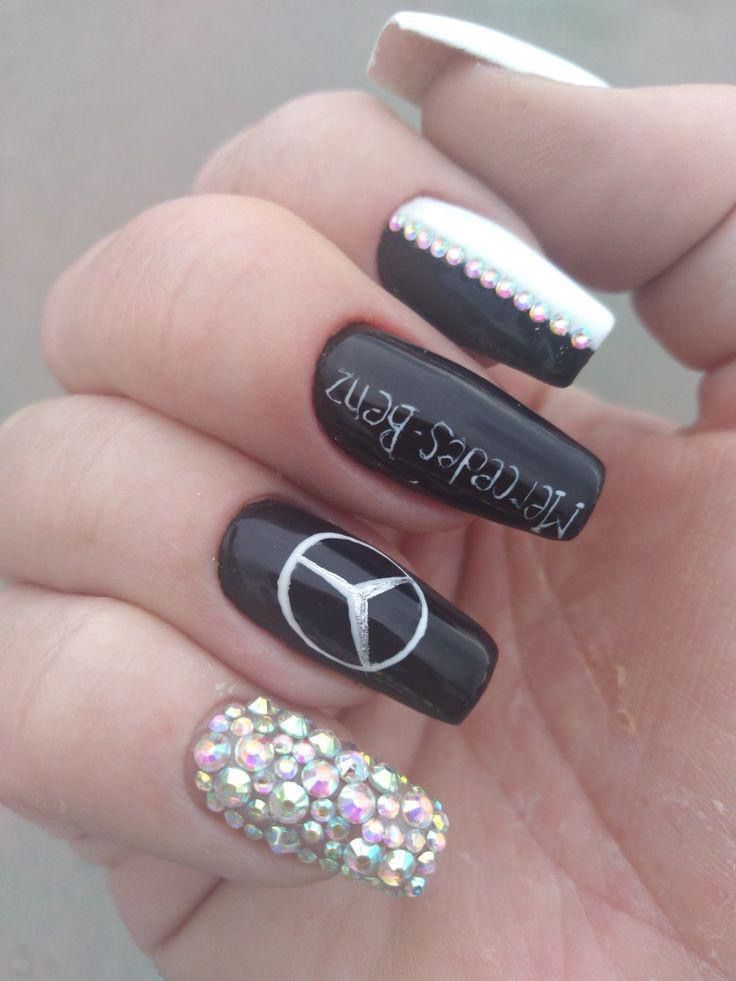 Mercedes Benz Inspired Nail Art