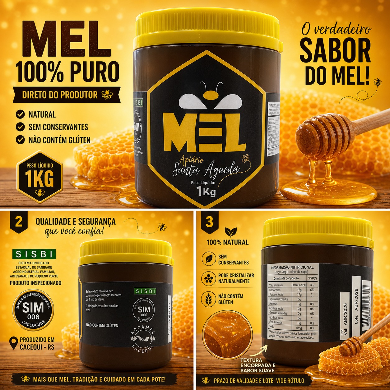 Mel Apíario Santa Águeda 1kg