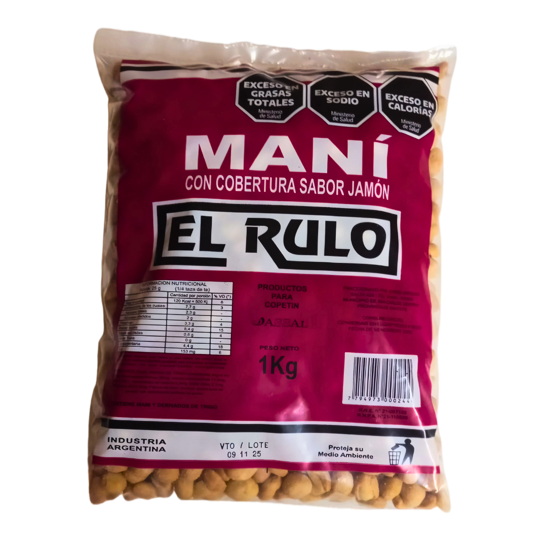 Maní con cobertura sabor jamón El Rulo 1 kg