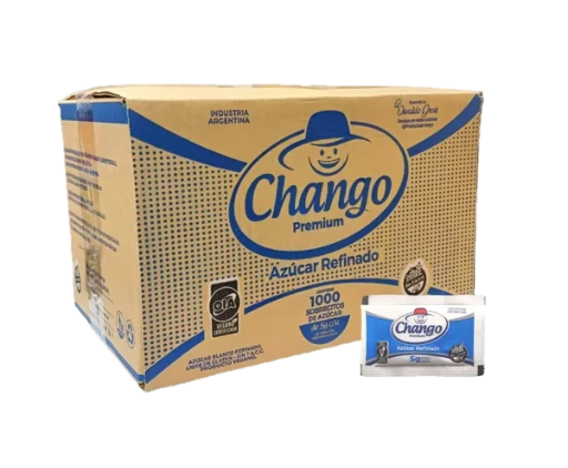 Sobres de Azúcar Refinado CHANGO – Caja x 1.000 sobres de 5 g