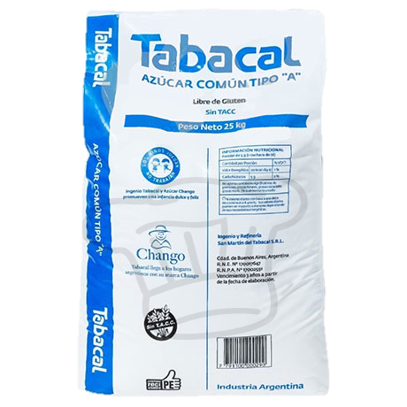 Azúcar TABACAL común tipo 'A' 25 kg