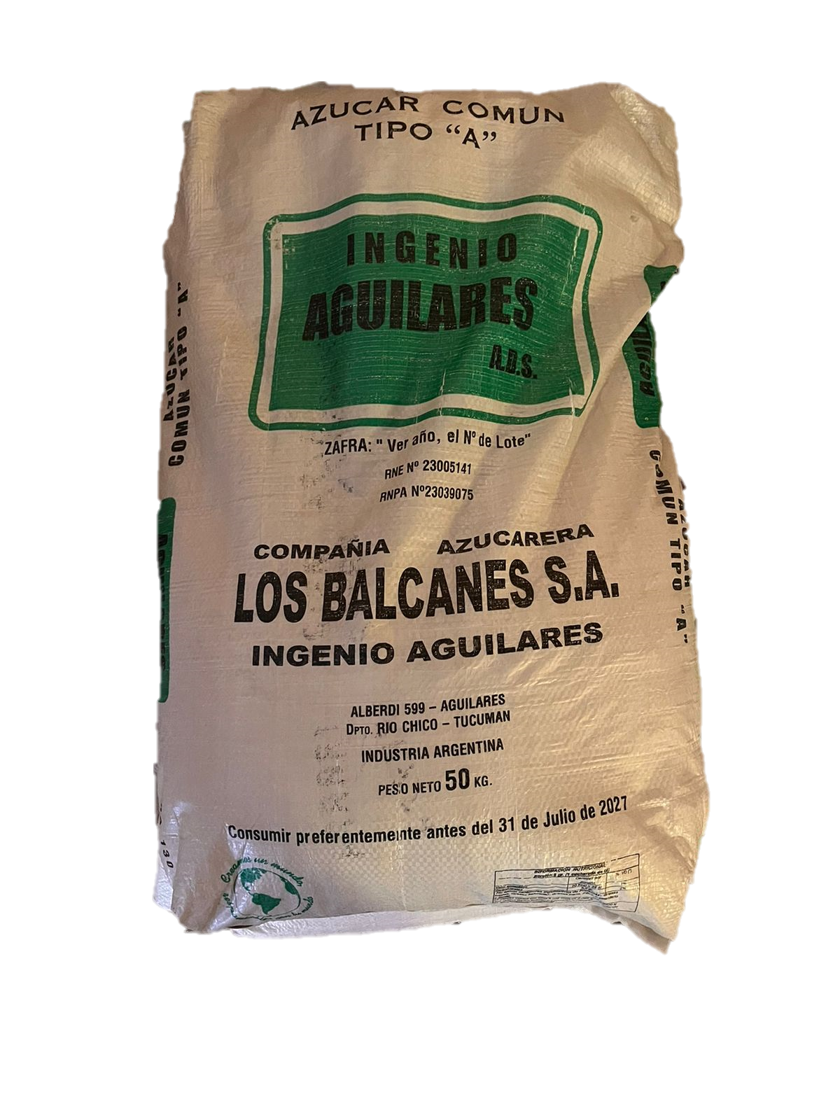 Azúcar común tipo 'A' Ingenio AGUILARES 50kg 