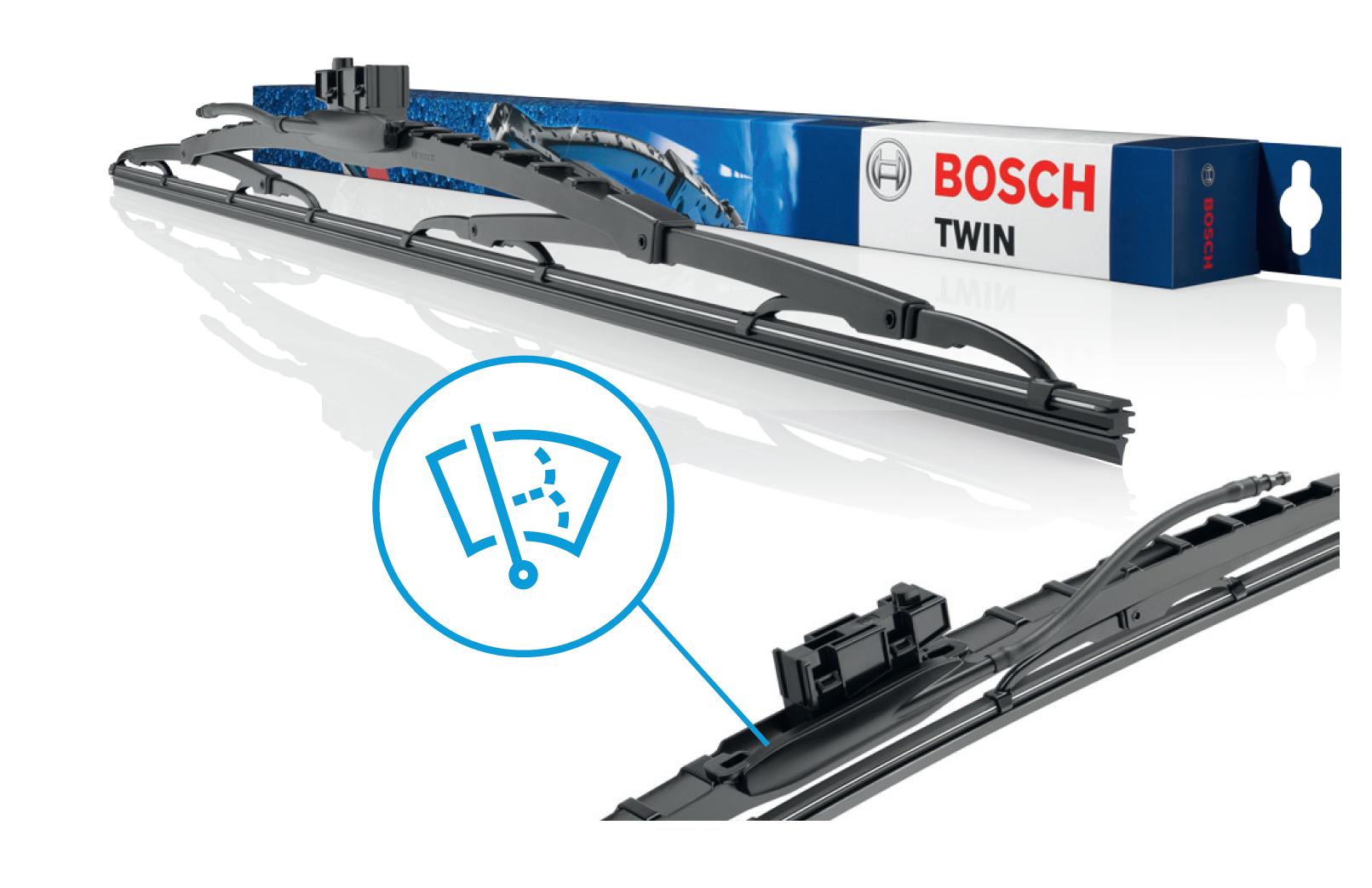 MERCEDES ACTROS [MP4, MP5] Bosch TWIN Front Wiper Blades Set of 2 Replacement Wiper Blades, 700mm/700mm