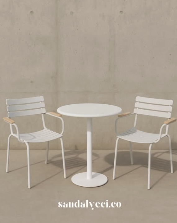 Beyaz Masa ve Sandalye Takımı