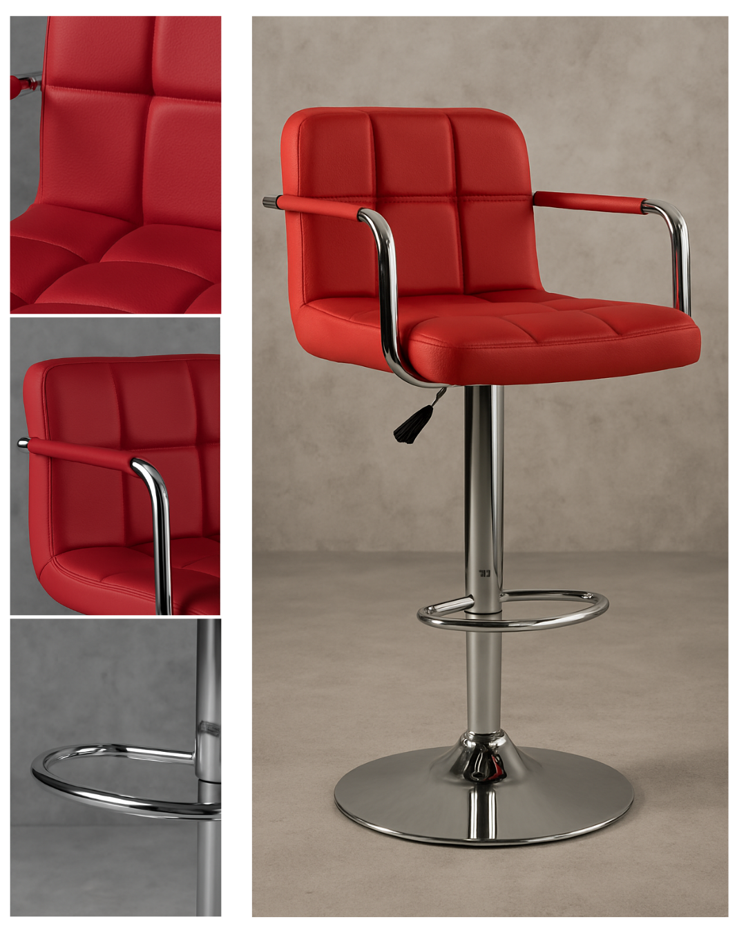 Kırmızı Bar Sandalyesi