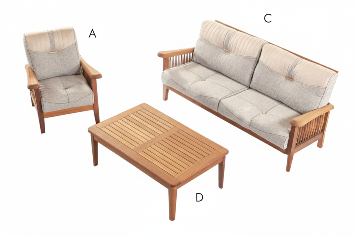 Ahşap Oturma Grubu