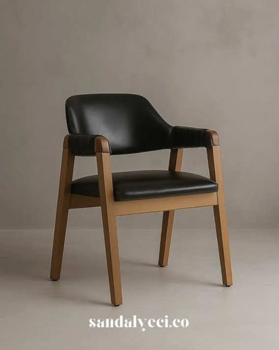 Modern Deri Kaplı Sandalye