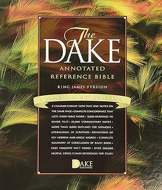 Dake Annotated Reference Bible-KJV-Large Print Bonded Leather – Large Print, by Finis Jennings Dake