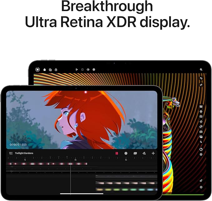 Apple iPad Pro 13-Inch (M4): Built for Apple Intelligence, Ultra Retina XDR Display - Nano-Texture Glass, 1TB, 12MP Front/Back Camera, LiDAR Scanner, Wi-Fi 6E + 5G Cellular, Face ID — Space Black