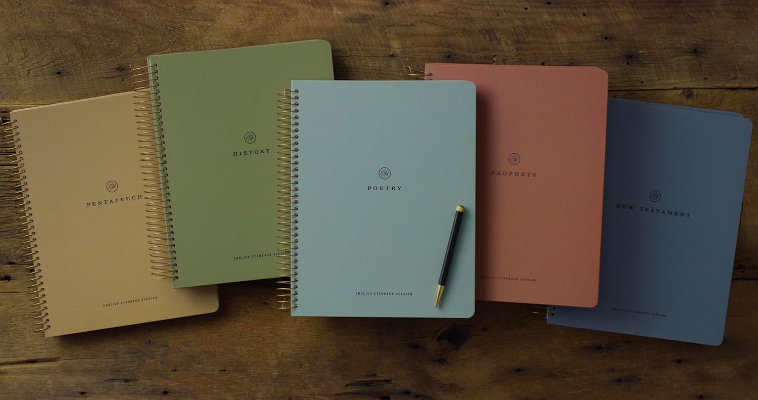 ESV Spiral-Bound Journaling Bible, Five-Volume Set (Hardcover): Holy Bible, English Standard Version Product Bundle – May 9, 2024 by ESV Bibles
