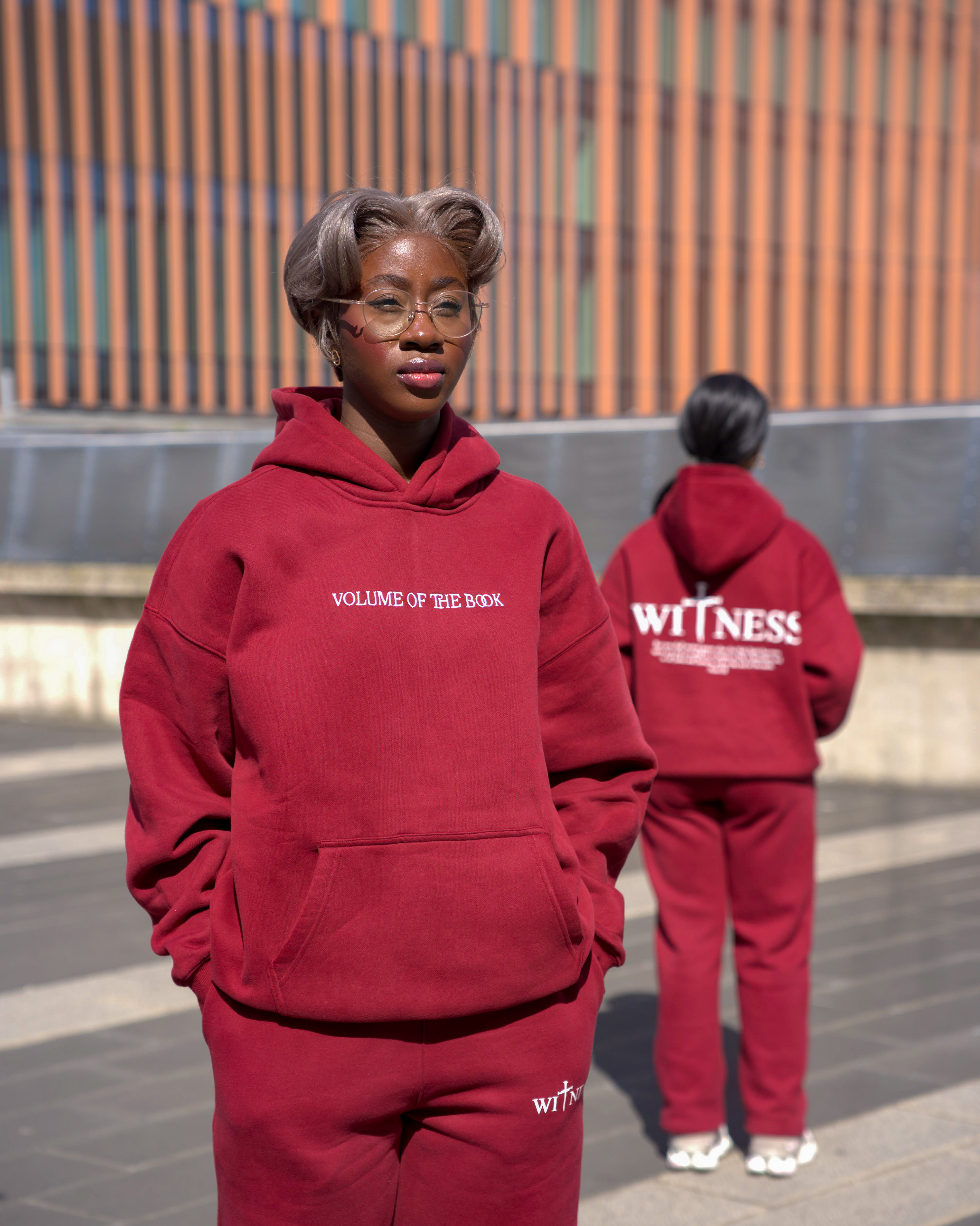 Burgundy Hoodie Set